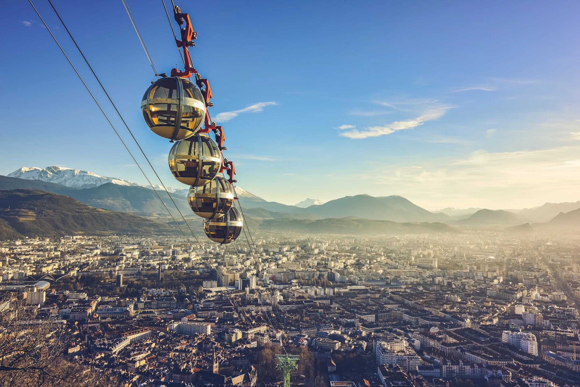 Vue du téléphérique de Grenoble